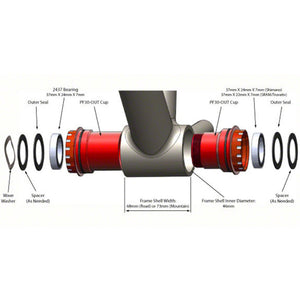 PF30 PressFit Thread Together Bottom Bracket